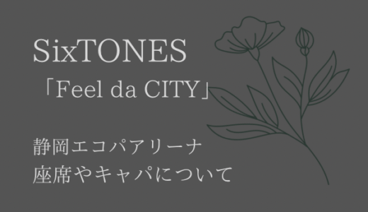 SixTONESツアー2022【Feel da CITY】静岡エコパアリーナ座席・キャパ